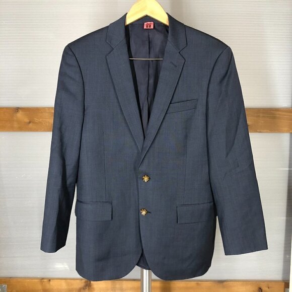 J. CREW FACTORY‎ 100% Worsted Wool Thompson Navy Suit Jacket Sz 38S - Picture 1 of 12